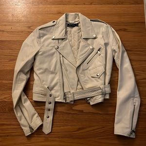 Polo Lamb Leather White Jacket size 0